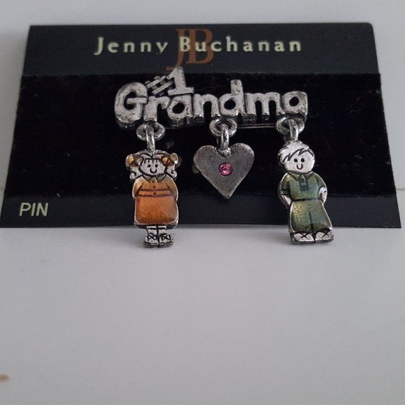 #1 Grandma Pin Brooch Jenny Buchanan The Bonton - Picture 3 of 11